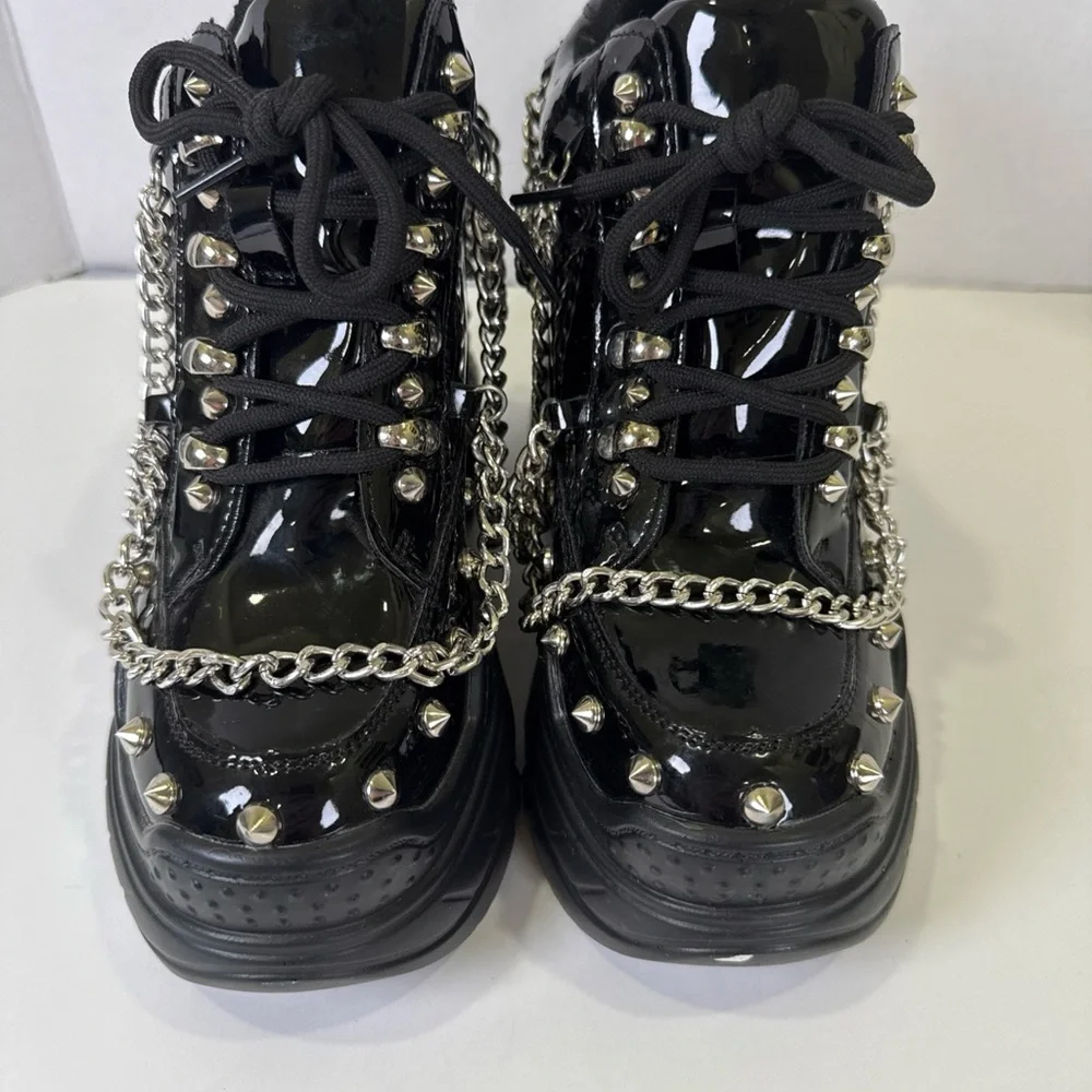 Anthony Wang Space Candy Chains Stud Platform SNEAKER Women Size 6 Punk Cosplay - Picture 2 of 10
